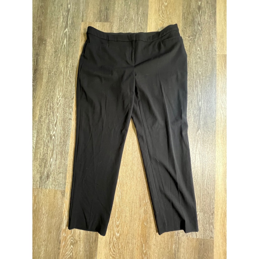 Alfani Dress Pants Womens 14S Black Straight Leg Stretch Comfort Career Trousers